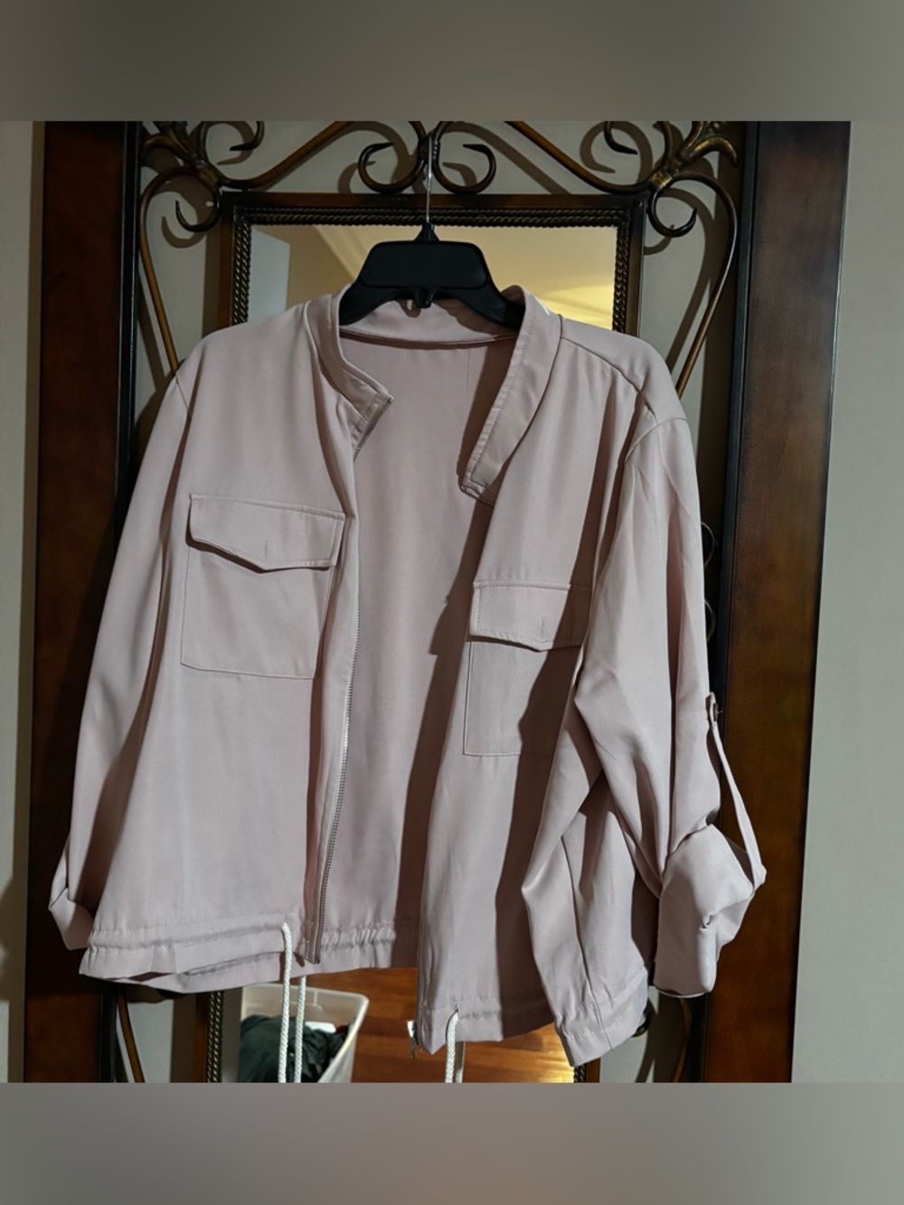 Light Blush Utility Jacket casual minimal 
Weekend Wear size XL